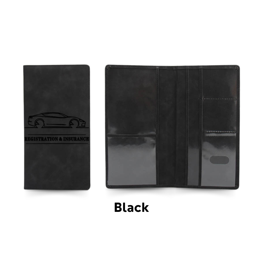HIGHTQURO® Premium Car Registration & Insurance Card Holder with Magnetic Shut