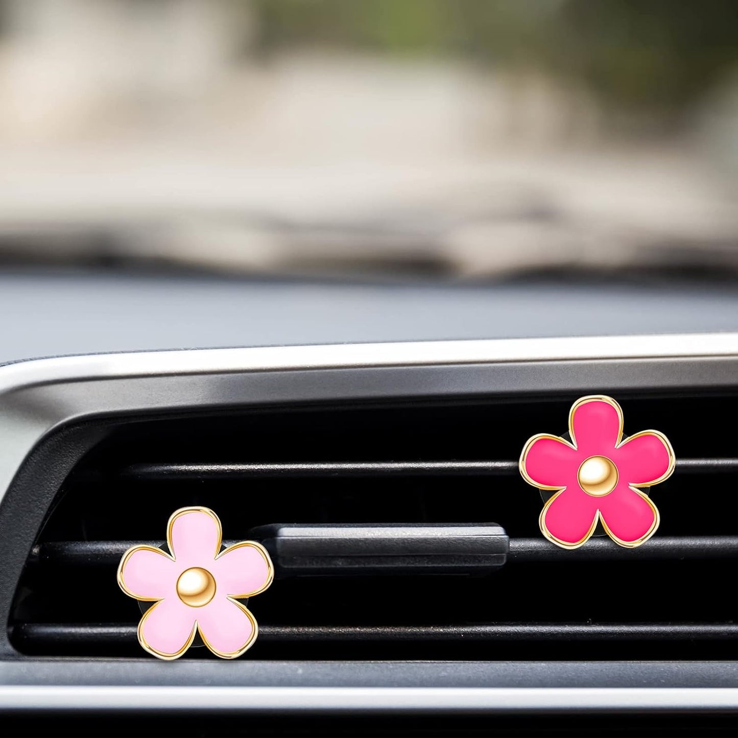 HIGHTQURO® BloomBreeze – Daisy Car Air Freshener for a Fresh & Floral Ride (4PCS/PACK)