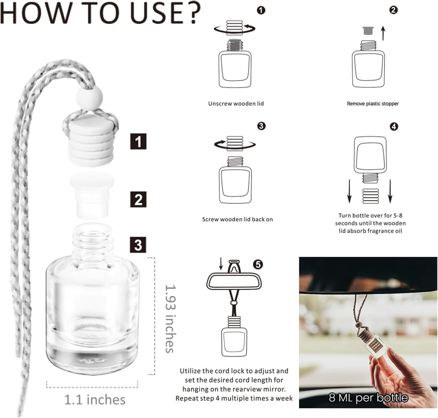 HIGHTQURO® Hanging Car Air Freshener