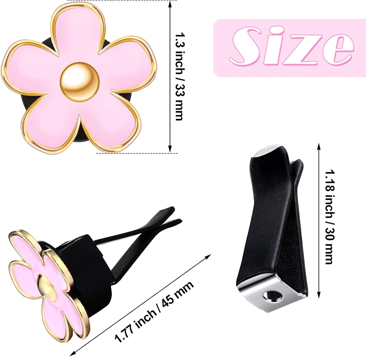 HIGHTQURO® BloomBreeze – Daisy Car Air Freshener for a Fresh & Floral Ride (4PCS/PACK)