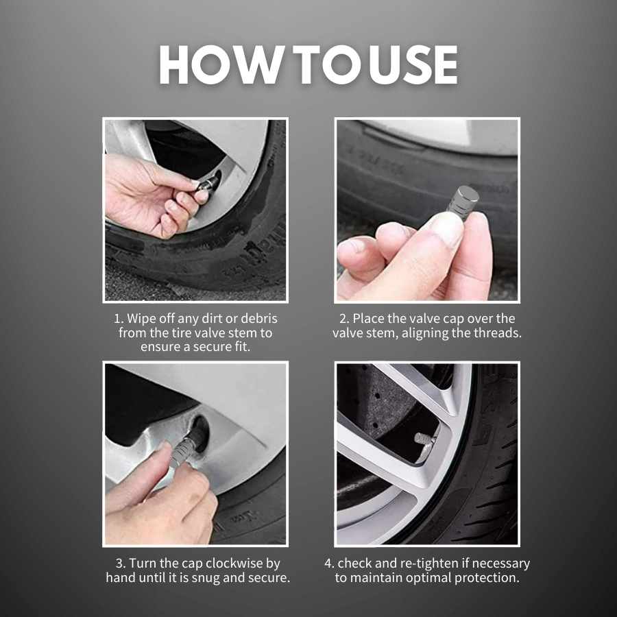 HIGHTQURO® Tire Valve Stem Caps (4PCS)