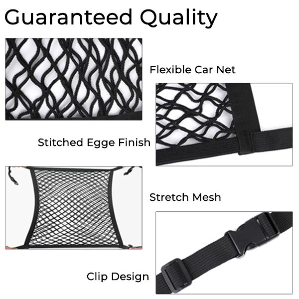 HIGHTQURO® Car Front Seat Net Organizer