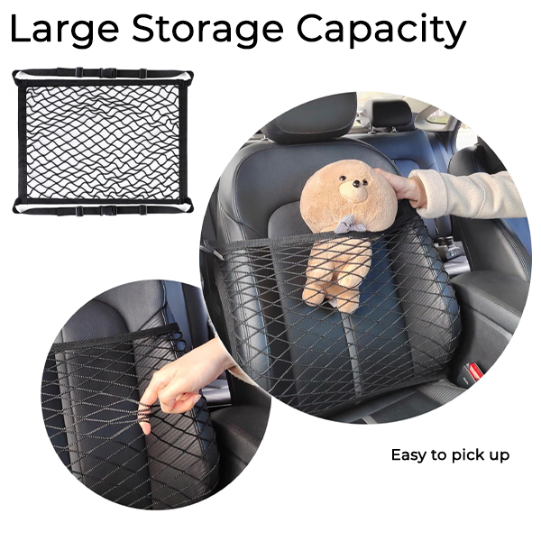 HIGHTQURO® Car Front Seat Net Organizer