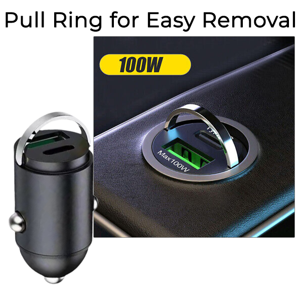 2025 NEW✨ Invisible Fast-Charging 2 Port USB Car Charger Adaptor (USB Type-A & Type-C)