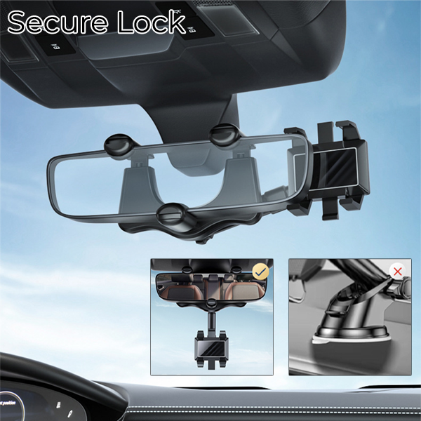 HIGHTQURO® Rotatable & Extendable Car Phone Holder