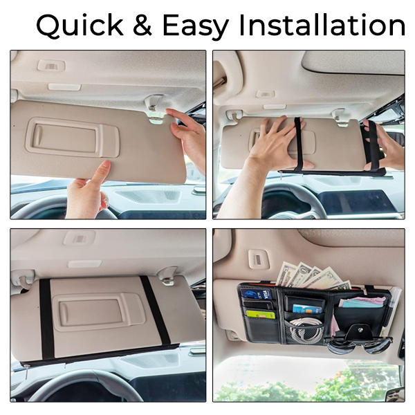 HIGHTQURO® Sun Visor Organizer