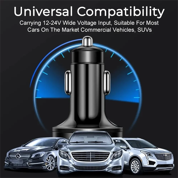 HIGHTQURO® 6 Port USB Car Charger Adaptor with Voltmeter