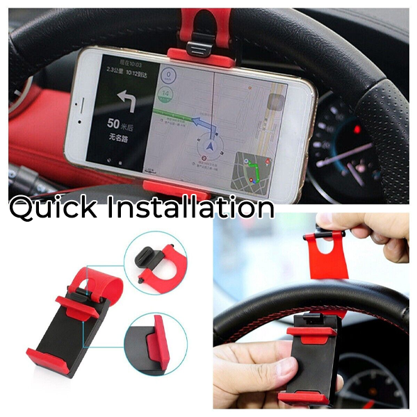 HIGHTQURO® Steering Wheel Phone Holder