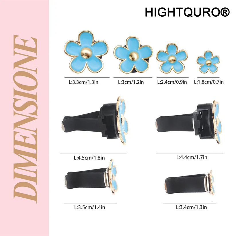 HIGHTQURO® BloomBreeze – Daisy Car Air Freshener for a Fresh & Floral Ride (4PCS/PACK)