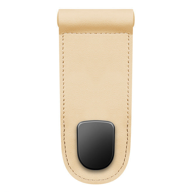 HIGHTQURO® Premium Leather Glove Box Hook with Leather Hooks: No Destructive Installation