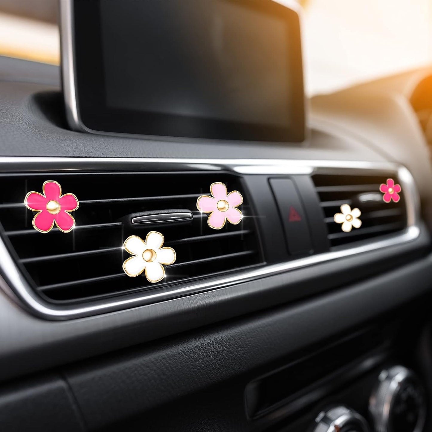 HIGHTQURO® BloomBreeze – Daisy Car Air Freshener for a Fresh & Floral Ride (4PCS/PACK)