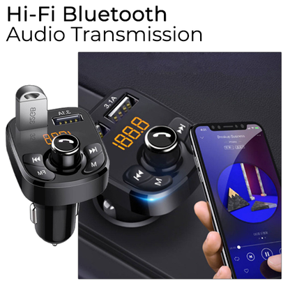HIGHTQURO® 3-in-1 Bluetooth Transmitting Charging Adapter