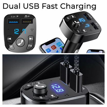 HIGHTQURO® 3-in-1 Bluetooth Transmitting Charging Adapter