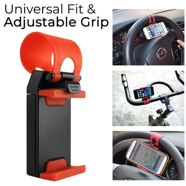 HIGHTQURO® Steering Wheel Phone Holder