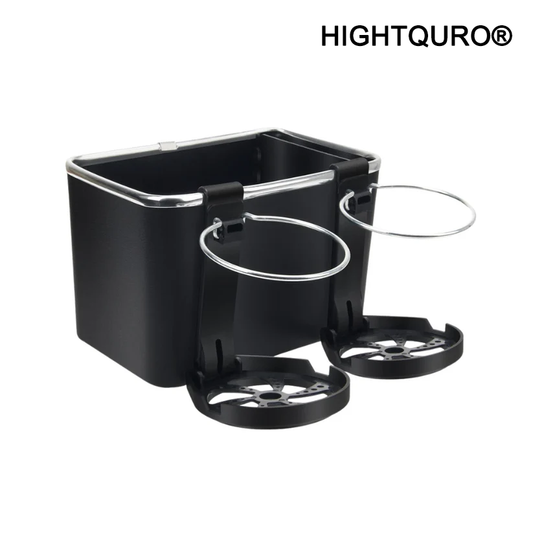 HIGHTQURO® Armrest Storage Box with 2 Cup Holders