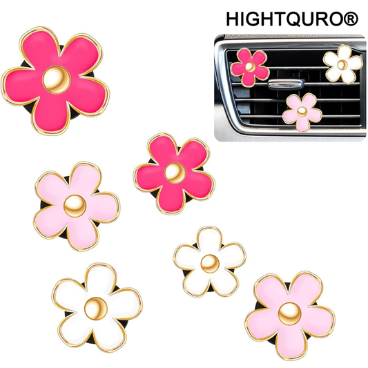 HIGHTQURO® BloomBreeze – Daisy Car Air Freshener for a Fresh & Floral Ride (4PCS/PACK)