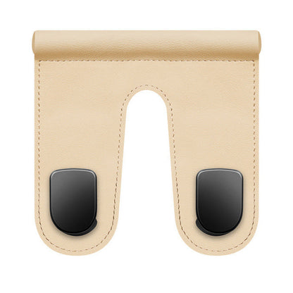 HIGHTQURO® Premium Leather Glove Box Hook with Leather Hooks: No Destructive Installation